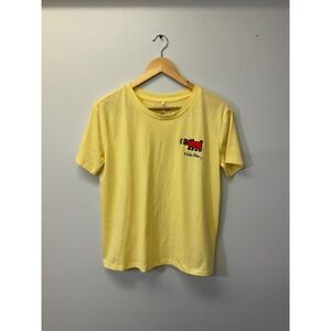Keith Haring Minimalist Barking Dog Graphic T-Shirt Pop Art Crewneck Tee Sz S